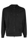 Herno Black Stretch Fabric Sweatshirt
