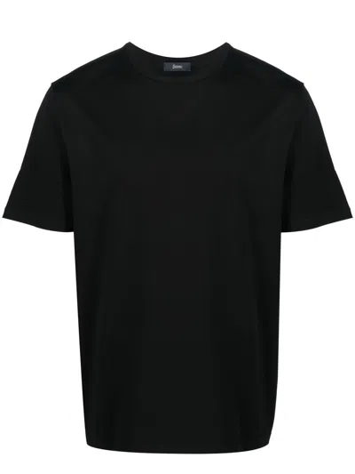 Herno Classic Fit Casual T-shirt For Men In Black