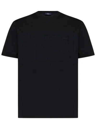 Herno Black Superfine Stretch Cotton Jersey T-shirt