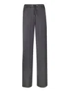 Herno Resort Trousers In Melange Fabric In Black