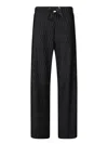 Herno Black Trousers With Wavy Pattern And Drawstring Waist