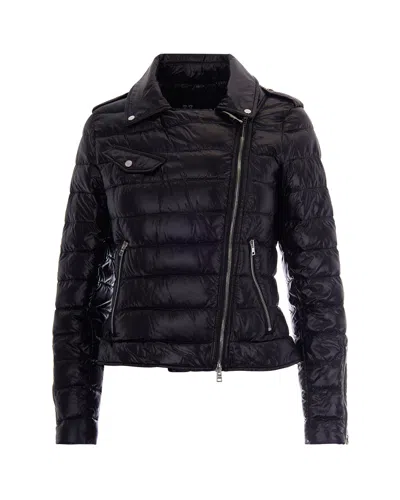 Herno Black Ultralight Nylon Bomber Jacket In Blue