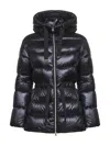 Herno Women Black Ultralight Nylon Hooded Down Jacket In Black