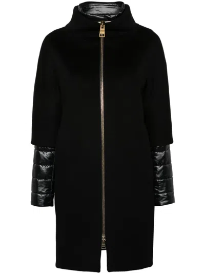 Herno Black Ultralight Wool And Nylon Jacket