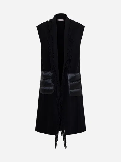 Herno Black Warmy And Nylon Waistcoat