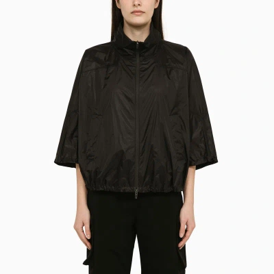 Herno Black Waterproof Jacket With Zip Women