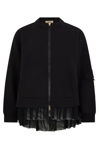 Herno Black Wide Jacket, Elegance And Versatility Assured