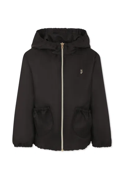 Herno Kids' Black Windbreaker Jacket For Girl
