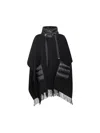 Herno Wool Resort Poncho In Negro