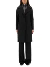 Herno Black Wool Coat In Black