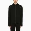 HERNO HERNO BLACK ZIPPED SHIRT IN TECHNICAL FABRIC