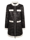 HERNO BLACK/WHITE DOWN-FEATHER QUILTED JACKET