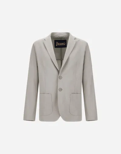 Herno Blazer Aus Seer-crease In Gray