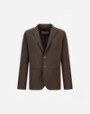 Herno Blazer Aus Seer-crease In Brown