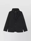 Herno Tailored Black Jacket With Detachable Hood