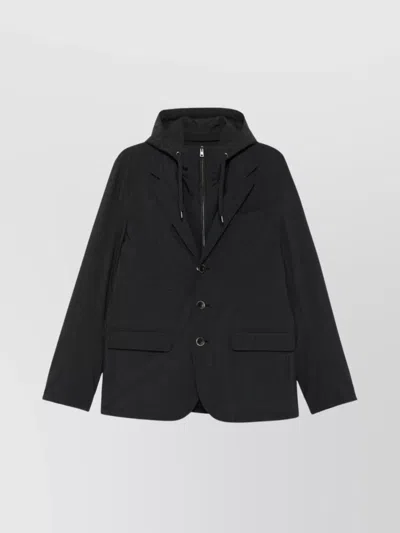 HERNO BLAZER HOOD FLAP POCKETS