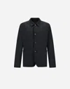 Herno Regular Fit Lightweight Stretch Wool Jacket In Blue