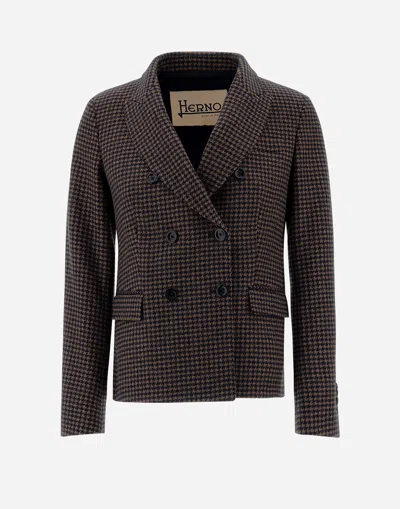Herno ピエ・ド・プール・ファンタジー ブレザー In Blue/beige