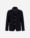Herno Cashmere Padded Insert-detail Blazer In Blue