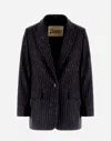 Herno トゥインクル ピンストライプ ブレザー In Grey