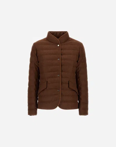 Herno Blazer In Virgin Wool�tweed In Brown
