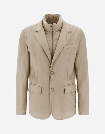 Herno Blazer In Ecoage In Beige