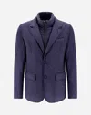 Herno Blazer In Ecoage In New Blue