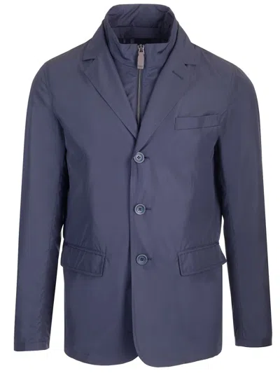 Herno Blazer With Vest Coats Blue