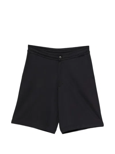 Herno Blu Cotton Elastane Shorts In Black