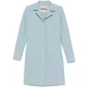 Herno Single-breasted Coat In Blue