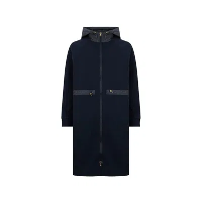 HERNO BLUE COTTON COAT