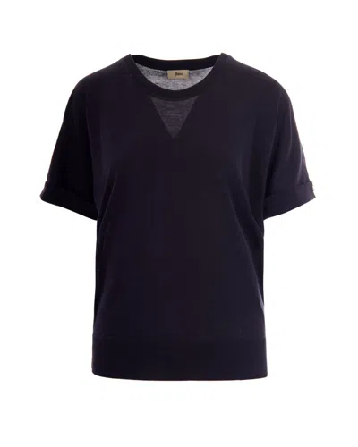 Herno T-shirt Woman Color Navy In Blue
