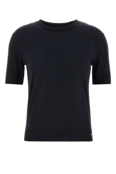 Herno Blue Crew Neck T-shirt In Black