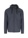 Herno Blue Double-layer Ripstop Nylon Jacket In Blue
