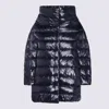Herno Padded Long Coat With Flared Silhouette In Black