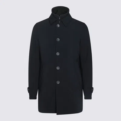 Herno Trench Coat In Washington In Blue