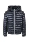 Herno Blue Down Jacket For Kids In Blue
