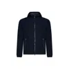 Herno Blue Elastane Shell Jacket In Blue