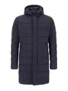 Herno Midnight Blue Polyester Down Jacket In Blue