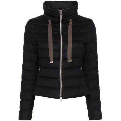 HERNO HERNO BLUE JACKETS - PUFFER JACKETS WOMEN