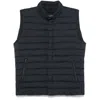 Herno Quilted Sleeveless Vest With High Collar In Blue