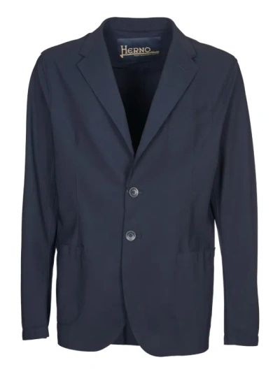 Herno Light Scuba Blue Jacket In Black