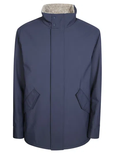 Herno Blue Minimalist Parka