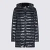 Herno Light Down Jacket Hood Detail In Blue