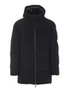 Herno New Impact Long Down Jacket With Hood In Blue