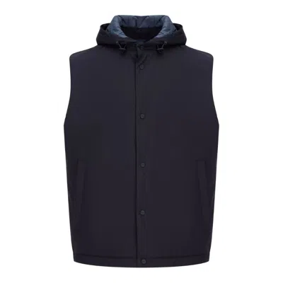 Herno Blue Nylon Vest