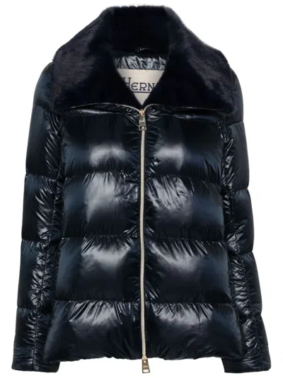 Herno Blue Pa Clothing Jackets In Black