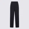 Herno Straight Leg Trousers With Elasticized Waist And Pockets In Blue