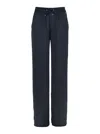 Herno Blue Pants With Elastic Drawstring Waist In Tech Fabric Woman In Blue