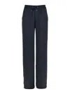 Herno Blue Pants With Elastic Drawstring Waist In Tech Fabric Woman In Blue